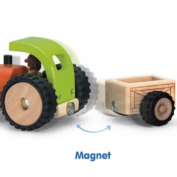 Traktor av trä från Wonderworld
