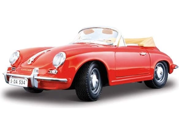 BBURAGO Porsche 356 Cabrio 1961, Montert på forhånd, 1:24, Porsche 356 Cabrio