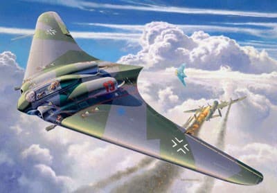 Revell Horten Go 229, Model af fly, Monteringssæt, 1:72, Horten Go 229, Plast, Second World War