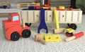 Miniatyrbilde 3 av 5: Melissa & Doug Big Rig Building Truck Wooden Play Set, Truck, 3 år, Tre, Flerfarget