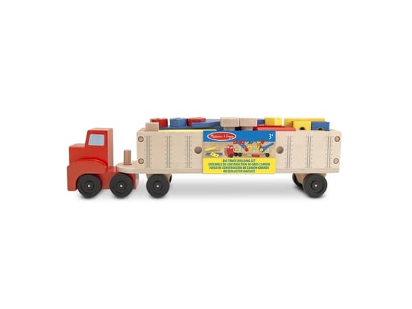 Melissa & Doug Big Rig Building Truck Wooden Play Set, Truck, 3 år, Tre, Flerfarget