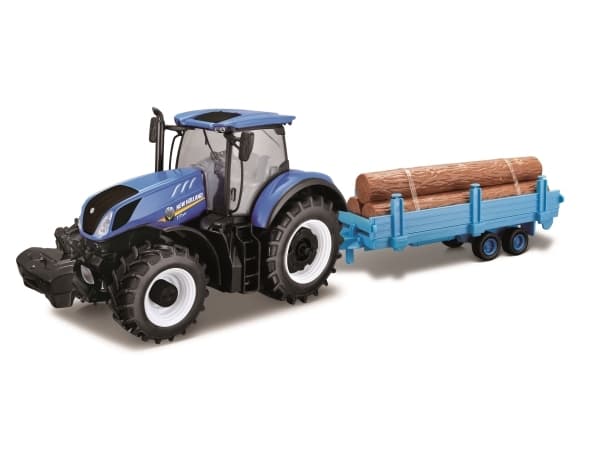 1:32 Farm Tractor with Trailer, Asst - Assorteret