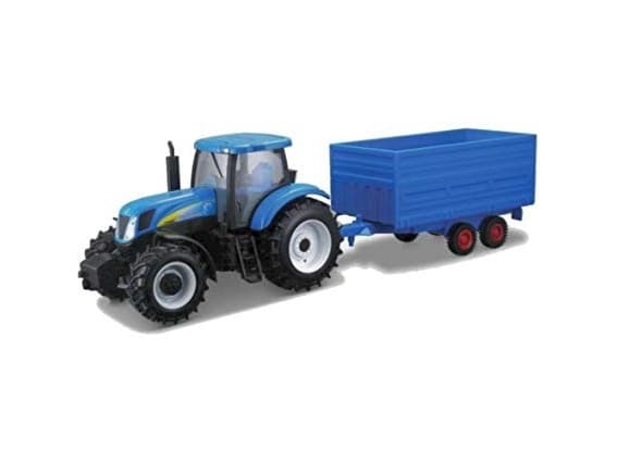 1:32 Farm Tractor with Trailer, Asst - Assorteret