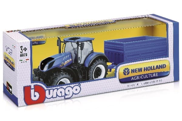 1:32 Farm Tractor with Trailer, Asst - Assorteret