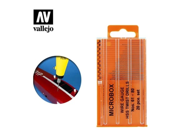 Vallejo T01002, Borr, Trä, Stål, Orange, Rostfritt stål, Upphängbar förpackning, 20 styck
