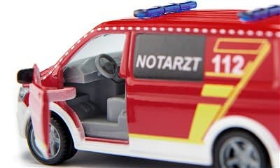 Siku VW T6 Emergency Car, Ambulansemodell, Montert på forhånd, 1:50, Volkswagen T6, Alle kjønn, Metall, Plast
