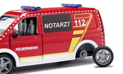 Siku VW T6 Emergency Car, Ambulansemodell, Montert på forhånd, 1:50, Volkswagen T6, Alle kjønn, Metall, Plast