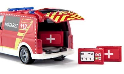 Siku VW T6 Emergency Car, Ambulansemodell, Montert på forhånd, 1:50, Volkswagen T6, Alle kjønn, Metall, Plast