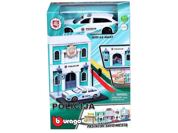 Bburago Str. Fire Bburago City Police Station 1:43 BBURAGO