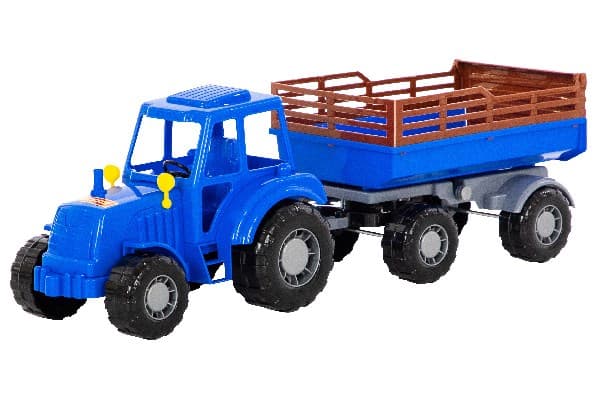 Traktori ja ripustus 57x17x18cm verkolla, sininen
