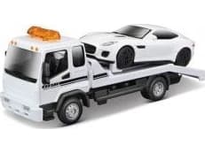 Bburago Str. Fire Tow Truck W Jaguar F-Type R 1:43 BBURAGO