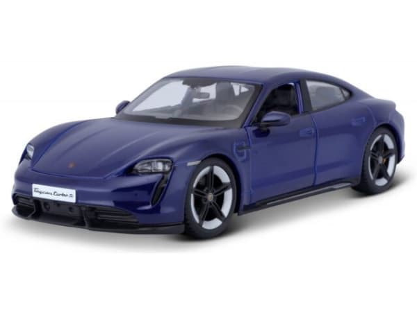 BBURAGO Porsche Taycan Turbo S 1:24, Bybil, Montert på forhånd, 1:24, Porsche Taycan Turbo S, Alle kjønn, Metall, Plast