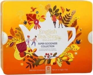 English Tea Sho A set of Super Goodness Collection teas in a decorative tin of 36 pcs. 61.5 g