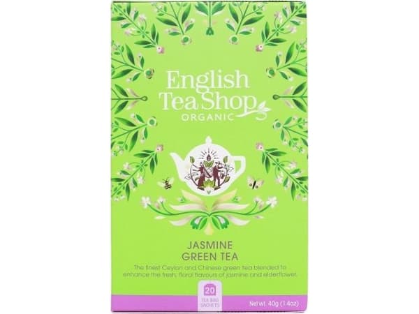 Engelsk Tea Sho Jasmine grønn te (20x2) BIO 40 g