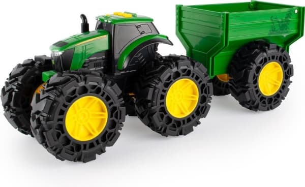 John Deere Monster Toms with a trailer 3+ Toms