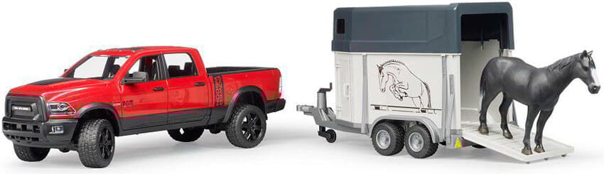 Bruder Dodge RAM Power 2500 med Hästtransport 02501
