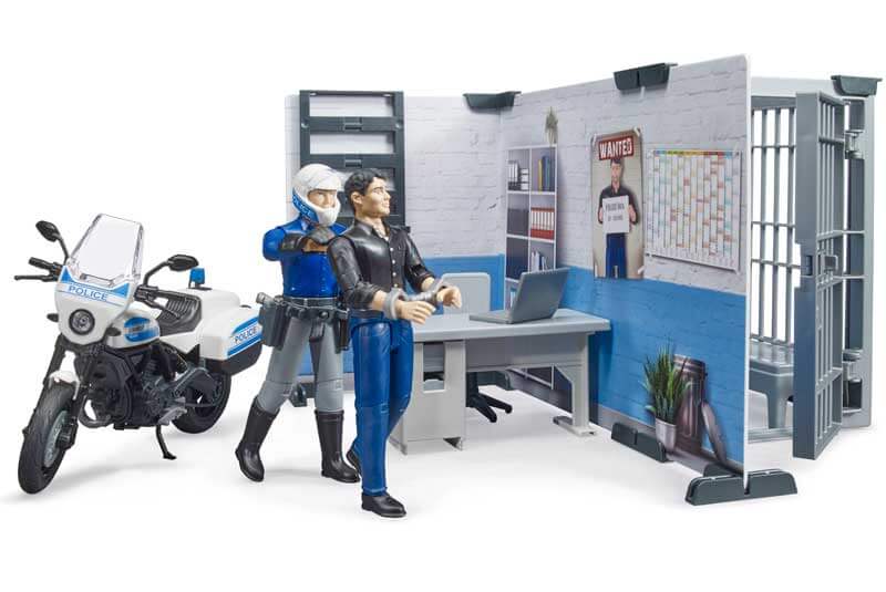 Bruder polisstation med motorcykel och figurer 62732
