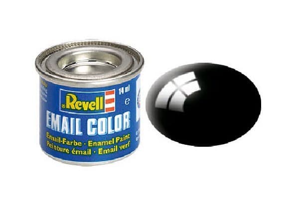 Revell Musta, kiiltävä RAL 9005 14 ml-tin, Sort, 1 kpl