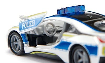 Siku BMW i8 Police, Modellbil, polisbil, Förmonterad, 1:50, BMW i8, Alla, Metall, Plast