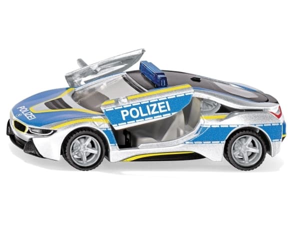 Siku BMW i8 Police, Modellbil, polisbil, Förmonterad, 1:50, BMW i8, Alla, Metall, Plast