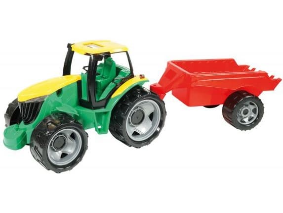 Lena GIGA TRUCKS Tractor with trailer, traktori, Sisä- ja ulkotila, 3 vuosi/vuosia, Musta, Vihreä, Harmaa, Keltainen