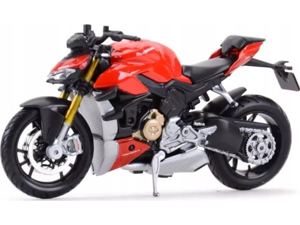 Maisto Model Ducati Super Naked V4 Motorsykkel med stativ