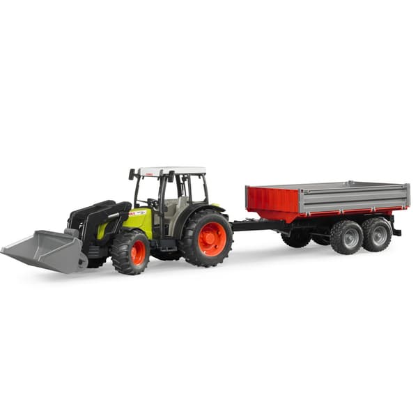 Bruder Claas Nectis 267 F Traktor med frontlastare och tippsläp