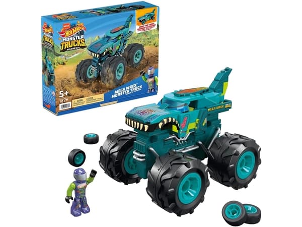 MEGA Hot Wheels Construx Wrex Monster Truck, Byggesett, 5 år, Plast, 187 stykker, 340 g