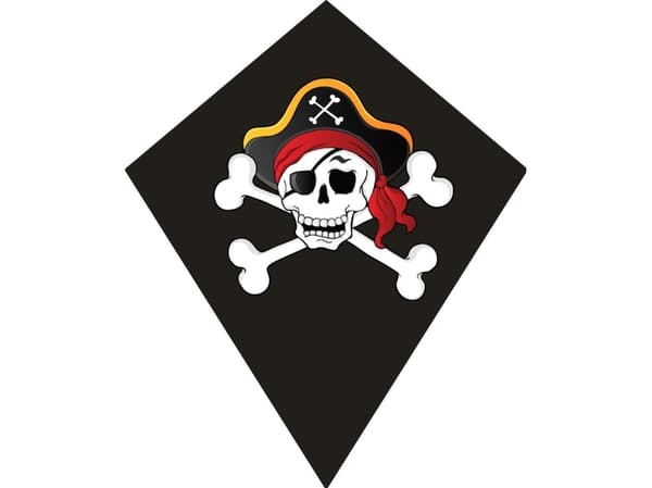 Piratdrake för barn från 4 år, 73 x 60 cm