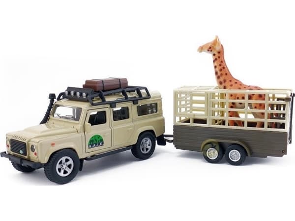 Marka Niezdefiniowana Brand Undefined 84438 LAND ROVER MED TILHENGER OG GIRAFFE