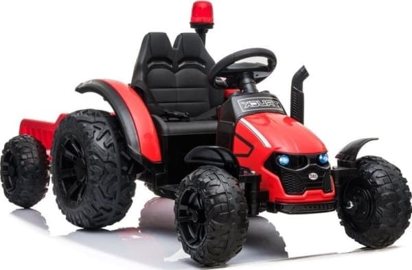 Lean Cars Barnebiltraktor HZB-200 med henger, rød