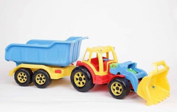 Choinski Max Traktor med laddare och släp - Modell 350