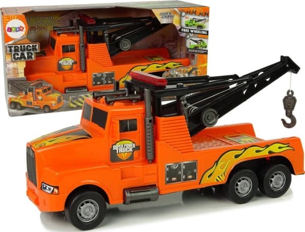 LeanToys Bilbärgningsbil Vägassistans 1:10 Rep Orange