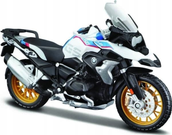Maisto Metal modell av BMW R 1250 GS motorsykkel med 1/18 base