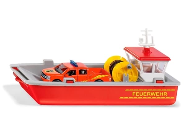 Siku Fire Brigade working boat, Brannvesenets båtmodell, Montert på forhånd, 1:50, Gutt/Jente, Metall, Plast, 3 år