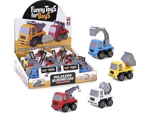 Artyk Construction vehicles ToysForBoys 12/disp ARTYK 125409 mix price for 1 item