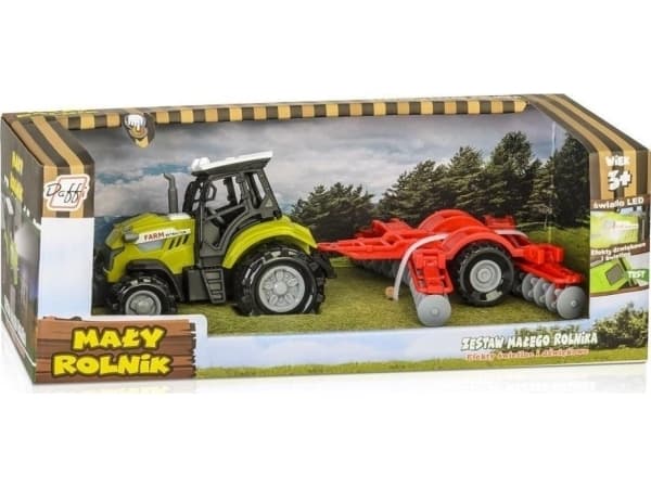 Daffi traktor med jordbearbeidingsenhet