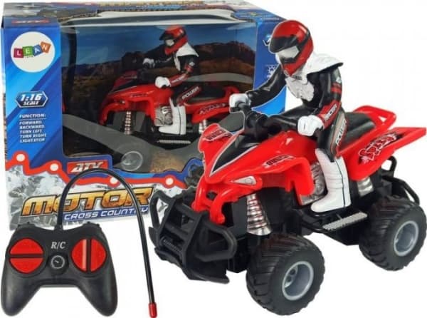 Lean Sport Import LEANToys Quad Fjernkontrollert Rød 27 Mhz 1:16 Batteridrevet