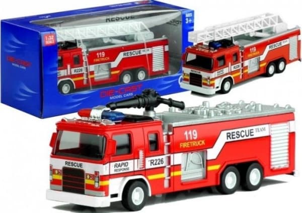 Lean Sports Toy Car Brannbil med Stige 2 Type 1:32