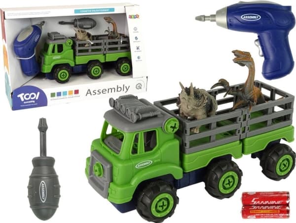 LeanToys Truck Transport Dinosaurs Skrutrekker Skrutrekker For demontering
