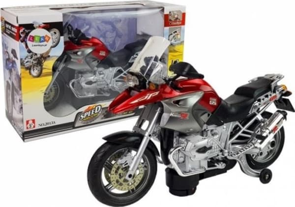 Lean Sport batteridriven motorcykel med ljus och musik Röd