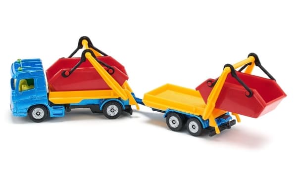 Siku Truck W Skip And Trailer