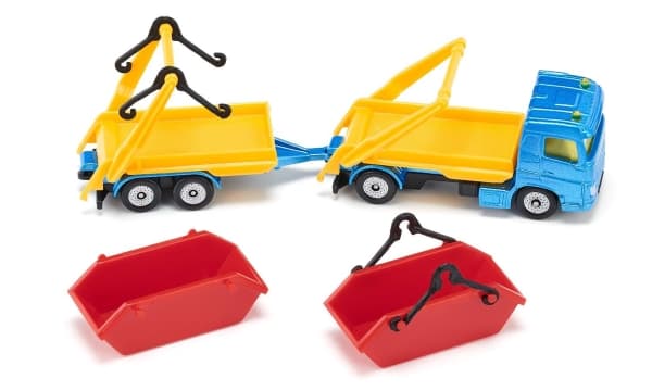 Siku Truck W Skip And Trailer