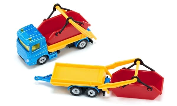 Siku Truck W Skip And Trailer