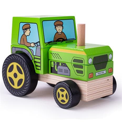 Bygg en traktor av stapelklossar
