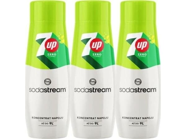 Sodastream 3 x 7Up Zero sokerisiirappi 440 ml