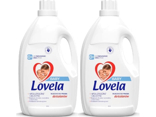 Lovela 2x Hypoallergeeninen maito vauvan ja lasten vaatteiden pesuun 2.9l
