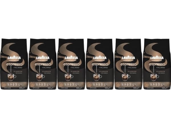 Kawa ziarnista Lavazza 6 x Kawa ziarnista Lavazza Espresso Italiano Classico 1 kg 1 kg