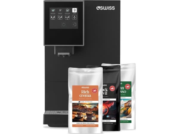 4Swiss A24 Roma espressomaskin + 3x 500g kaffe