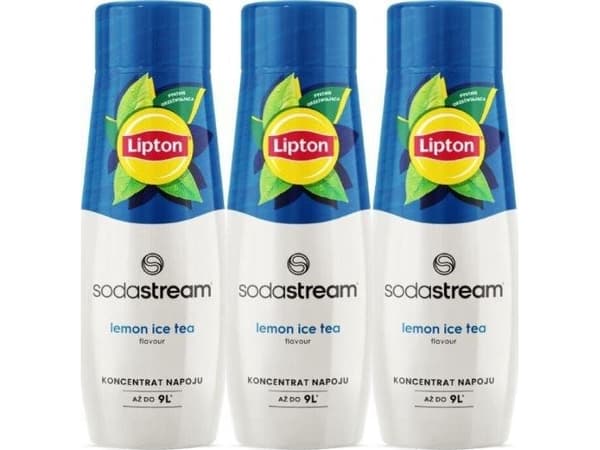 Sodastream 3 x Lipton Ice Tea citronsirap 440 ml